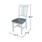 International Concepts Set of Two San Remo Splatback Chair, White/Heather Gray C05-10P - alternate 3